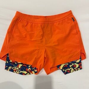 Vibrant Orange Athletic Shorts